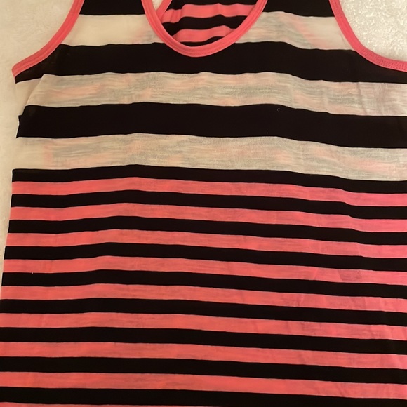 PINK tank top with racer back. Size s. Pink/black and white. - Picture 5 of 7
